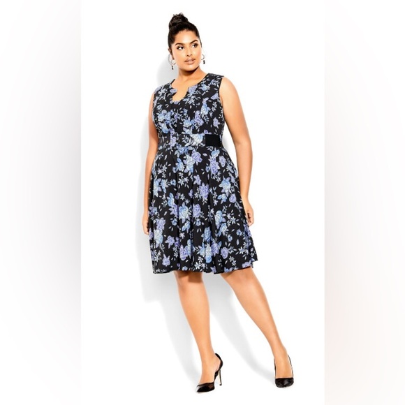 City Chic Dresses & Skirts - NWT City Chic Sarah Dress, Size XS (14), Precious Blues